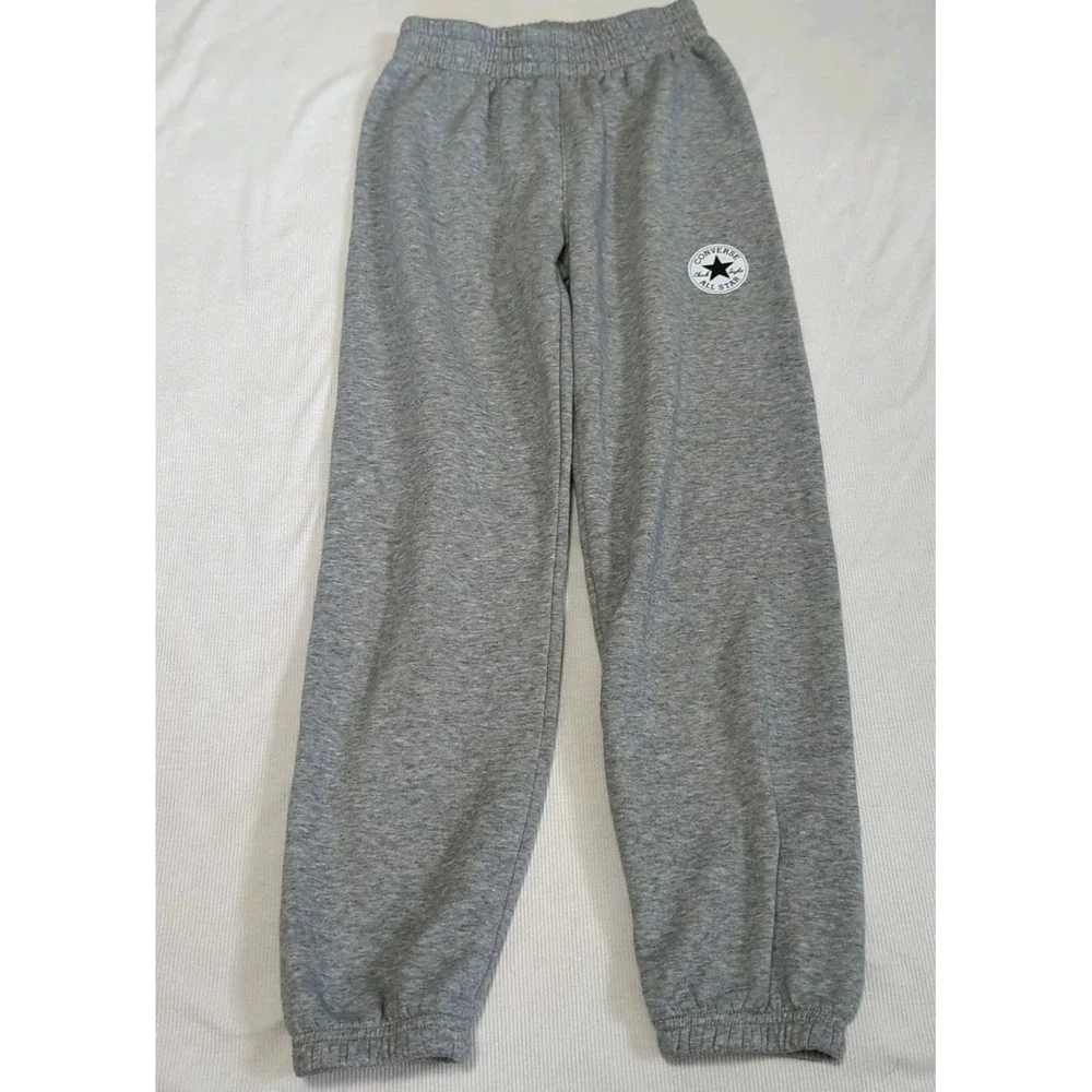 Converse Chuck Taylor All Star Boys Size Small 8/10 Gray‎ Fleece Joggers 317
